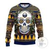Buffalo Sabres Skull Flower Sweatshirt Knitted Ugly Christmas Sweater