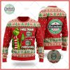 Grinch I Will Drink Here Or There I Will Drink Everywhere Heineken Beer Ugly Christmas Holiday Sweater