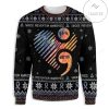 Heart Suicide Prevention Awareness Ugly Christmas Sweater
