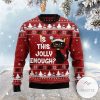 Is This Jolly Enough Black Cat Christmas Ugly Sweater