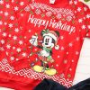 Mickey Mouse Happy Holidays Light Up Full Print Ugly Christmas Sweater