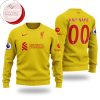 Personalized Liverpool Premier League Yellow Ugly Christmas Sweater