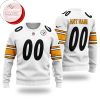 Personalized Pittsburgh Steelers White Ugly Christmas Sweater